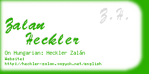 zalan heckler business card